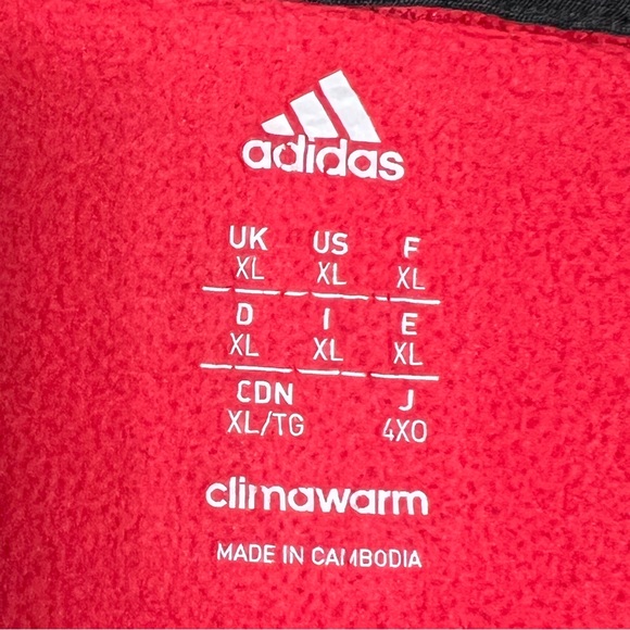 Adidas Climawarm Mens Pullover Hoodie Red Size XL - Picture 4 of 10